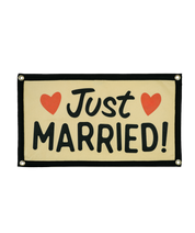 Just Married Camp Flag