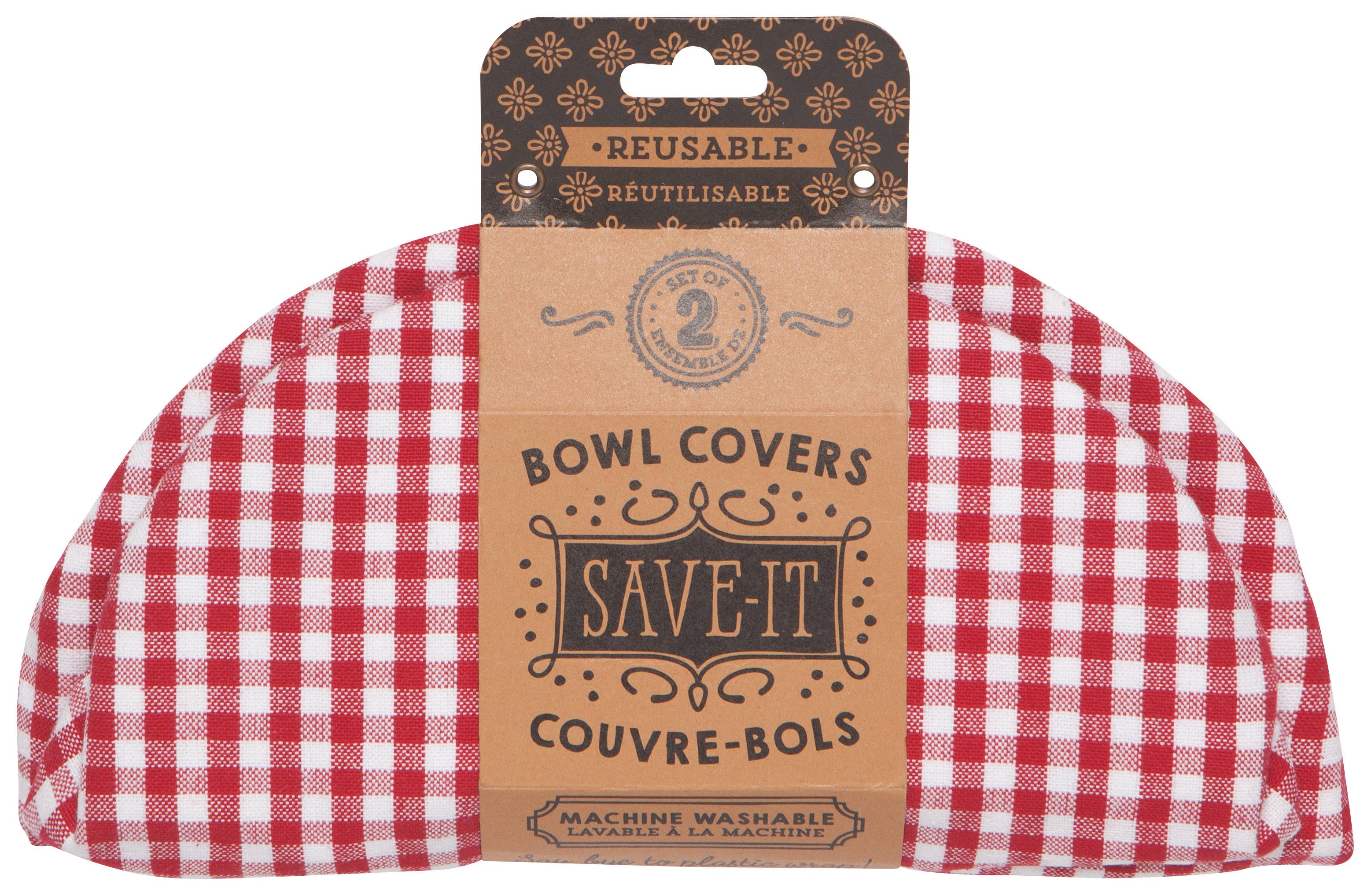 Gingham Bowl Covers Set of 2