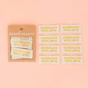 Handmade with Love Gold Sewing Woven Labels Tags