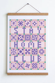 Patchwork Quilt Print- Stay Home Club