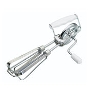 Fox Run Stainless Steel Manual Hand Mixer, White, 10" x 5"