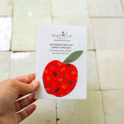 Handmade Iron-On Patch - Apple Approx. 2.5"x2.5" - Limited Fall Edition