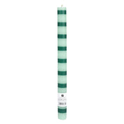 Green Stripe Dinner Candles