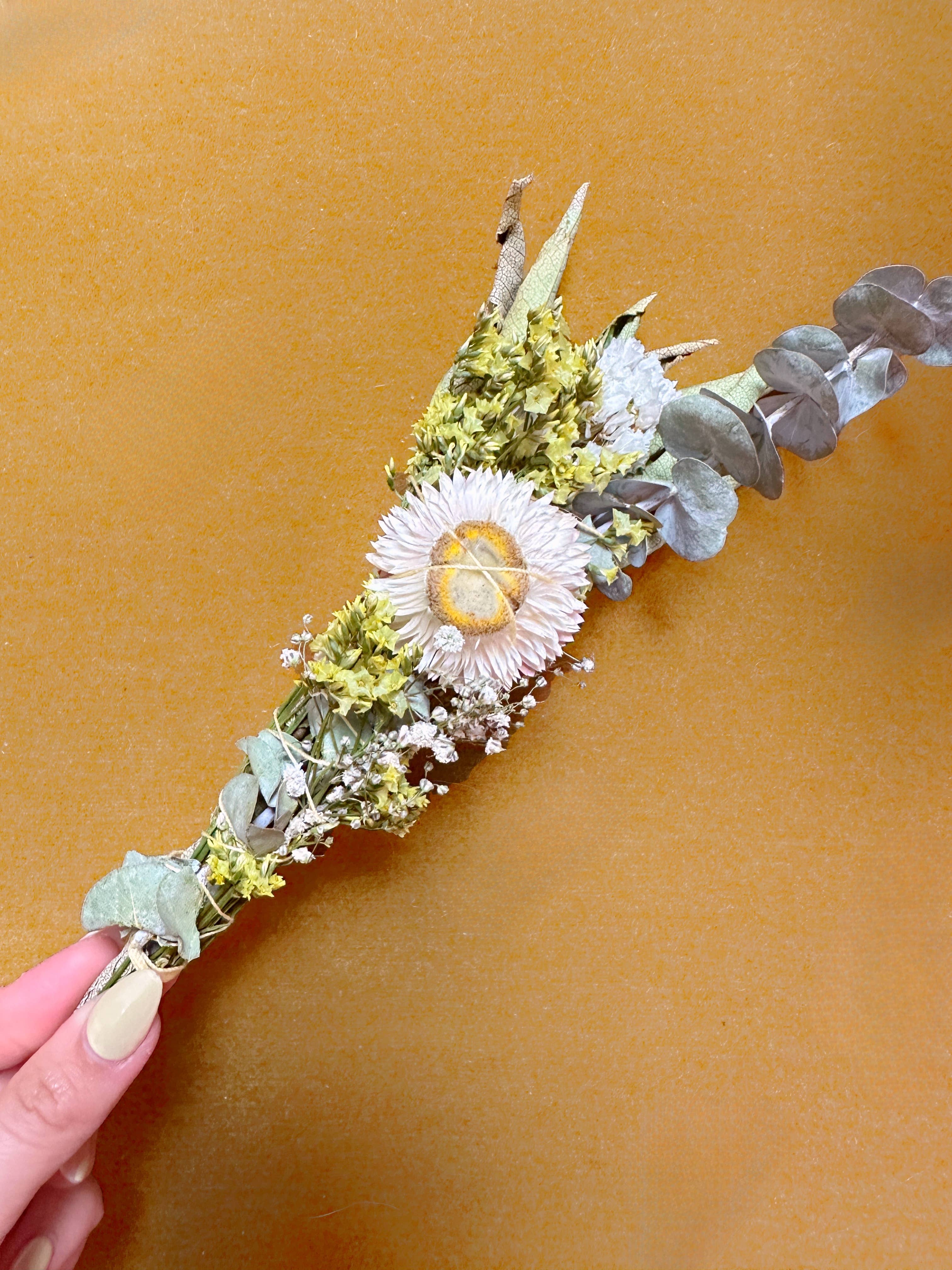 EUCALYPTUS YERBA SANTA Sage Bundle - Smudge -Smoke Cleansing