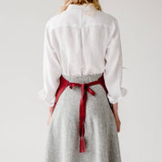 Linen Tales Daily Apron- Red Pear