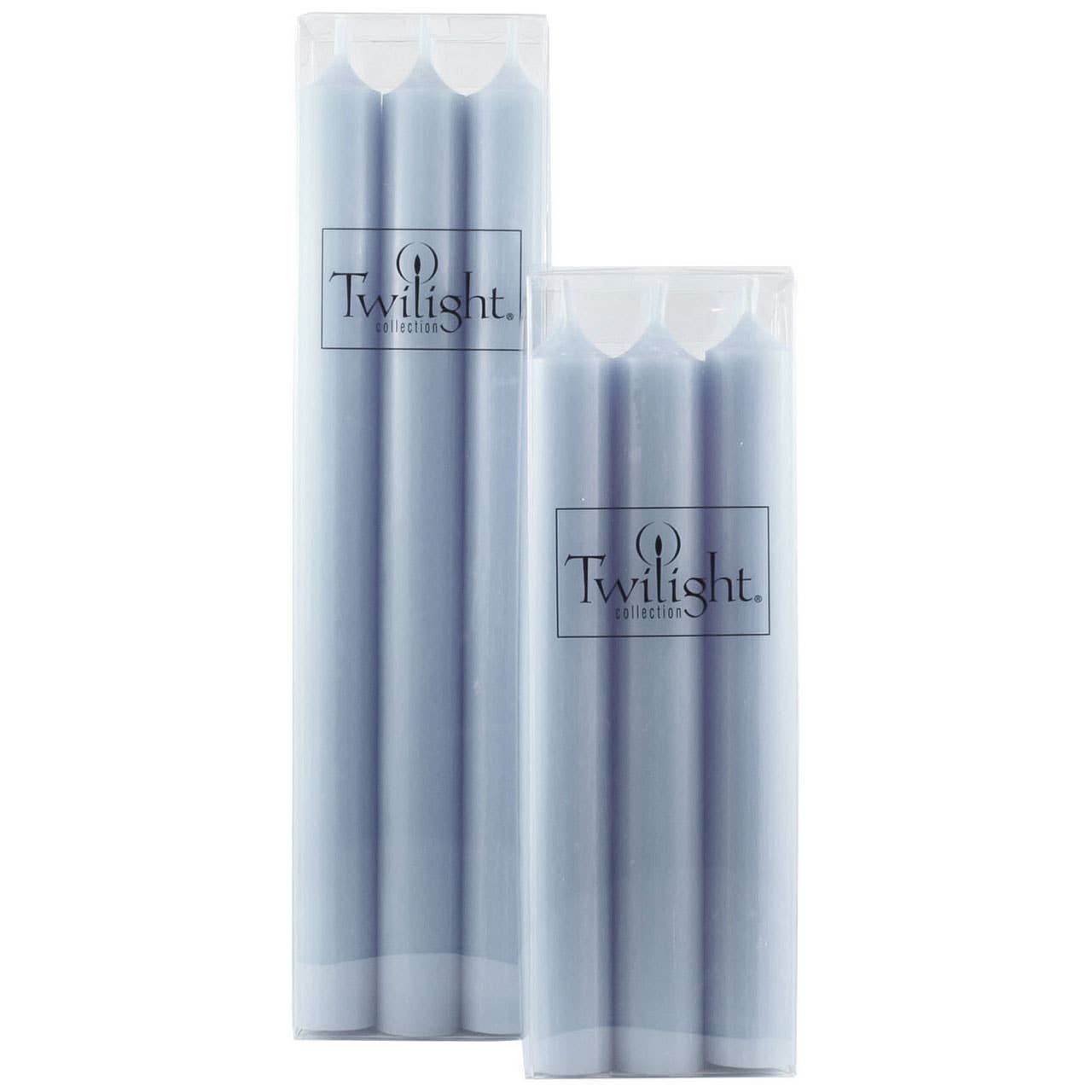 Blue Grey Dinner Candles | 6 Pack