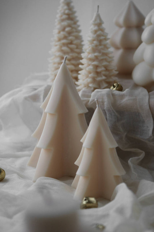 Geometric christmas tree candle