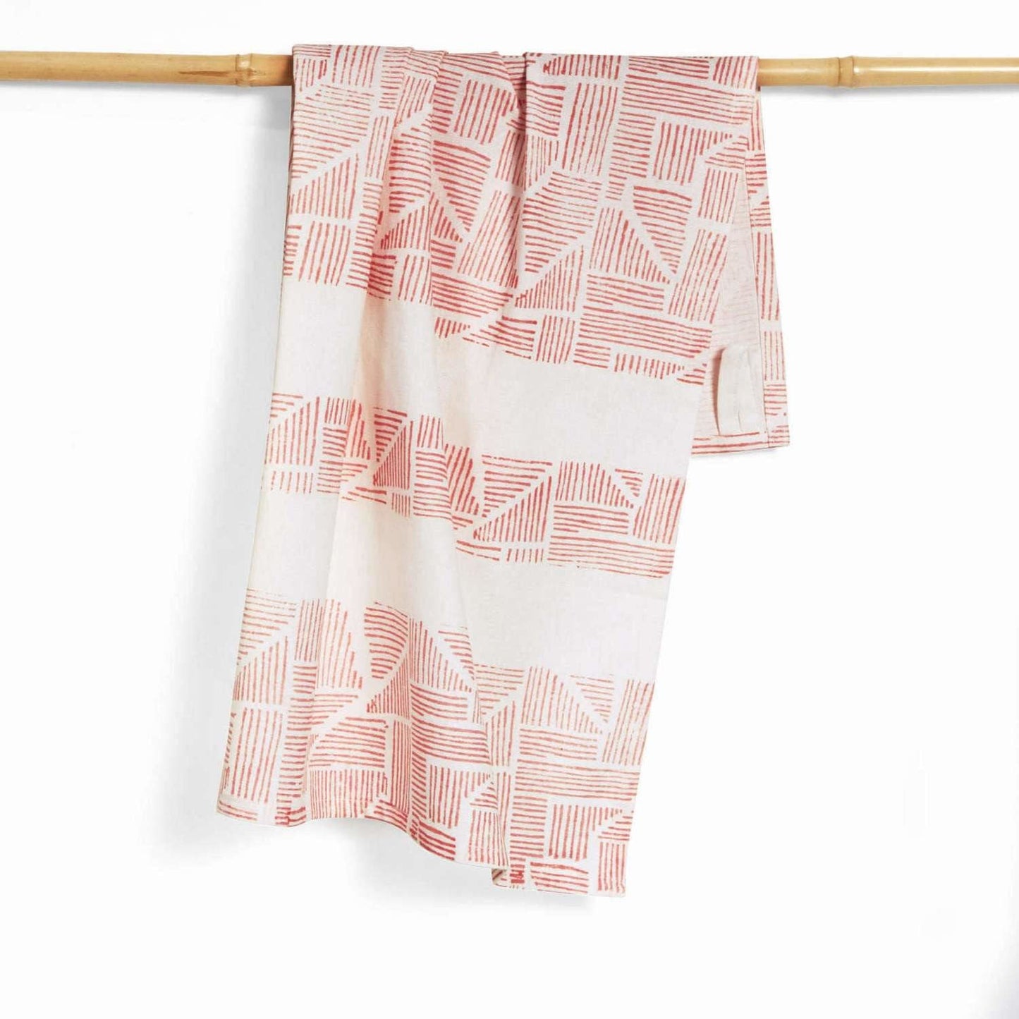 Organic Cotton Kitchen Towel,  27" x 19" - Geometric Rose