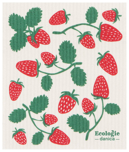 Strawberries Swedish Dishcloth