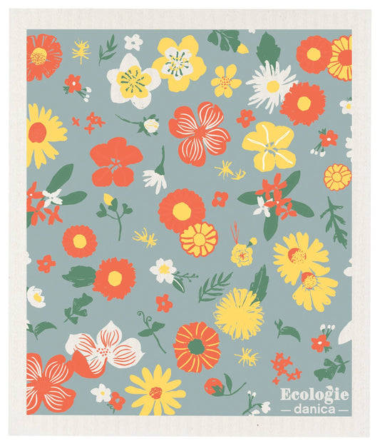 Flowers Of The Month Swedish Dishcloth