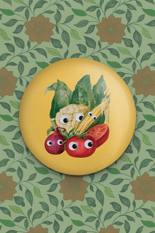 Stay Home Club Googly Veg Magnet
