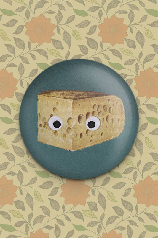 Stay Home Club Googly Cheese Magnet