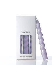 MÆGEN Spiral Taper Candles - 3 Pack - Lilac