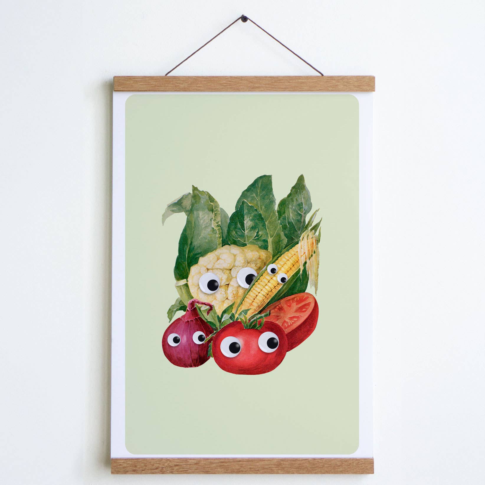 Stay Home Club Googly Veg Print