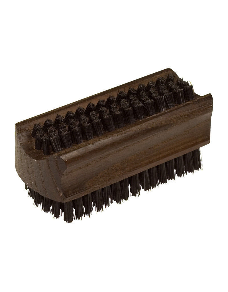 Nail Brush, Two-Sided, Dark Bristle - thermowood