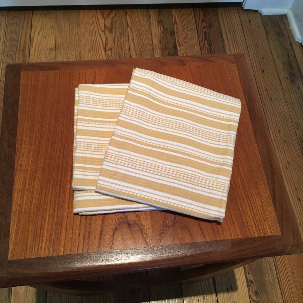 Pickstitch Kitchen Towel, 20" x 30"  - Yellow Stripe