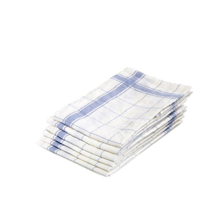 Parma Linen Tea Towel, 27" x 27" - Light Blue