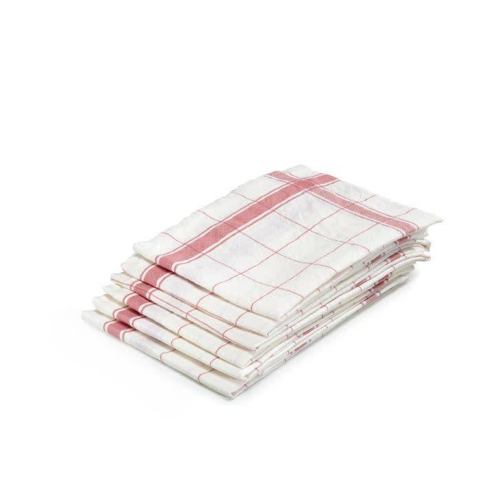 Parma Linen Tea Towel, 27" x 27" - Rose