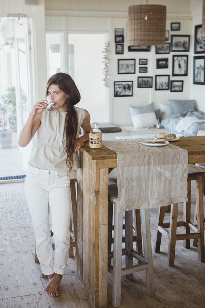 Fjord Washed Linen Table Runner, 20.4" x 59" - Ash