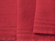Linen Eyelet Napkins, 20" x 20" - Crimson