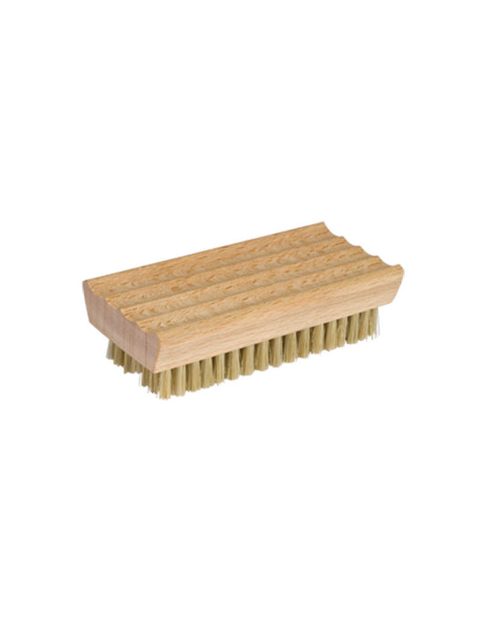 Nail Brush with Soap Dish, Oiled Beechwood, Stiff Bristle