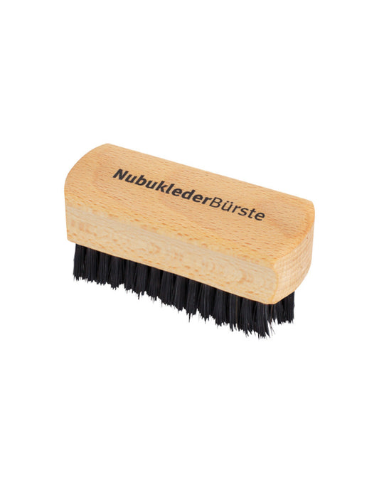 Nubuk Leather Brush, Beechwood, Boars Bristle